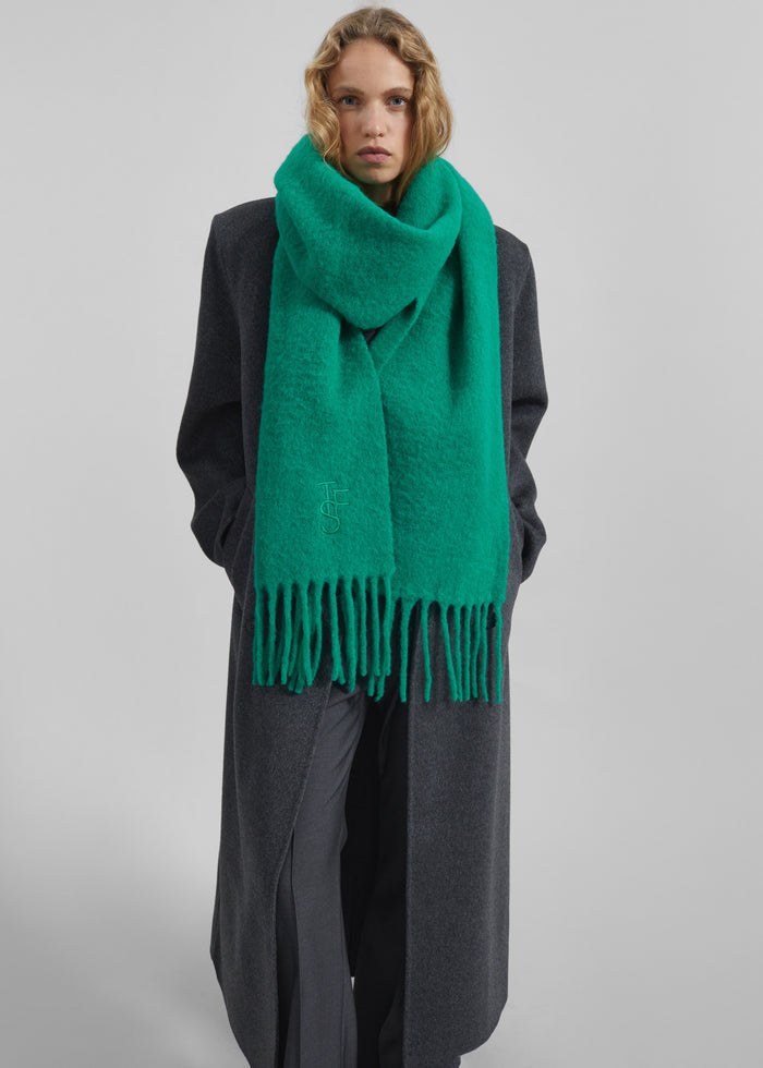 Olari Alpaca Blend Scarf - Green