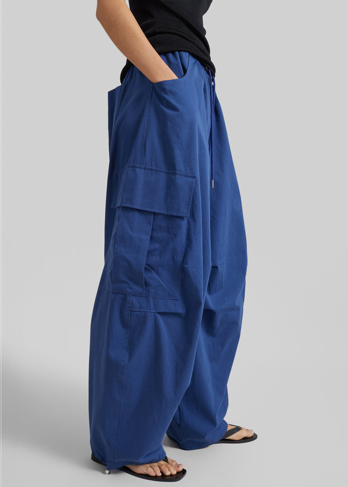 Olby Drawstring Cargo Pants - Cobalt