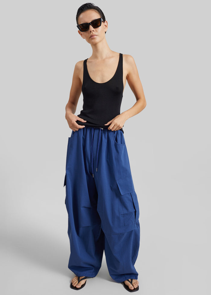 Olby Drawstring Cargo Pants - Cobalt
