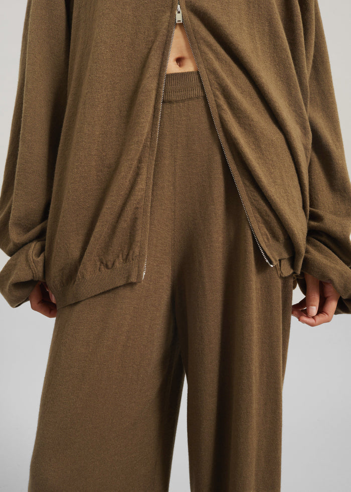 Olia Knit Joggers - Dark Camel