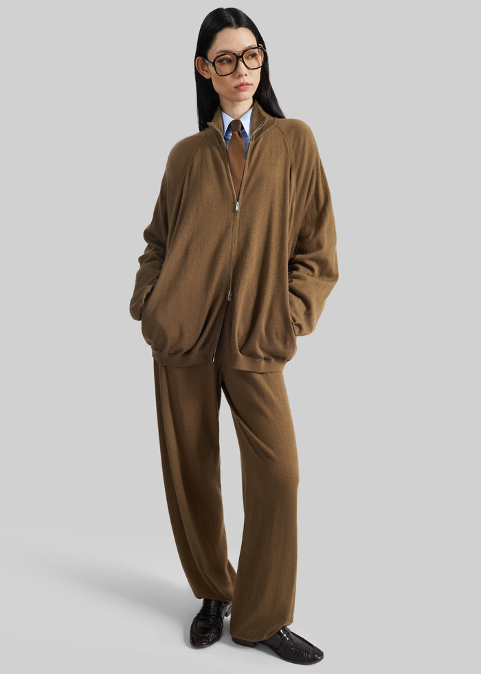 Olia Knit Joggers - Dark Camel