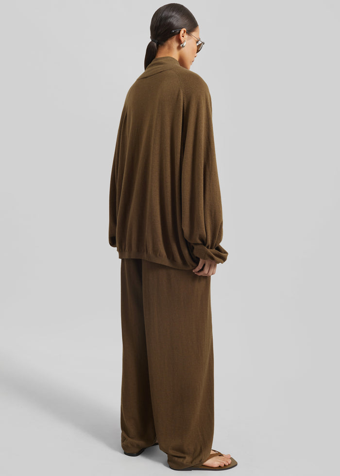Olia Knit Joggers - Dark Camel
