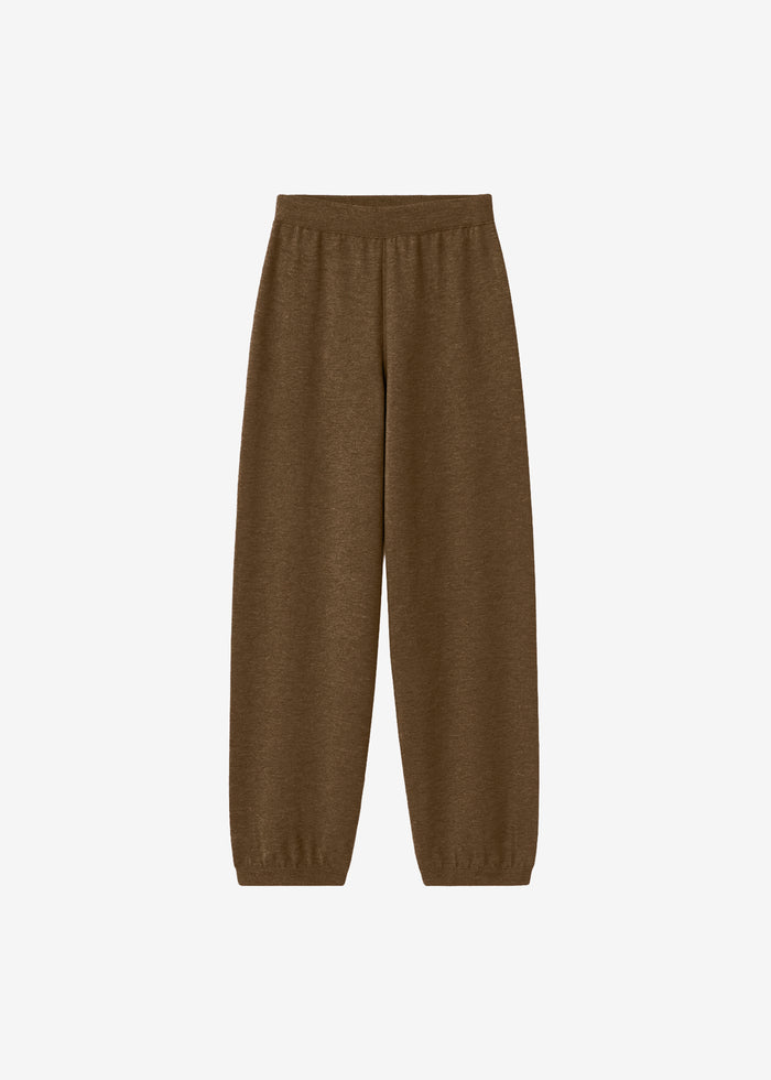 Olia Knit Joggers - Dark Camel