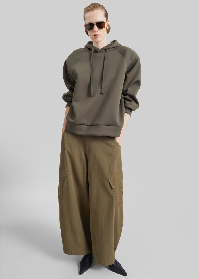 Olian Neoprene Hoodie - Dark Olive