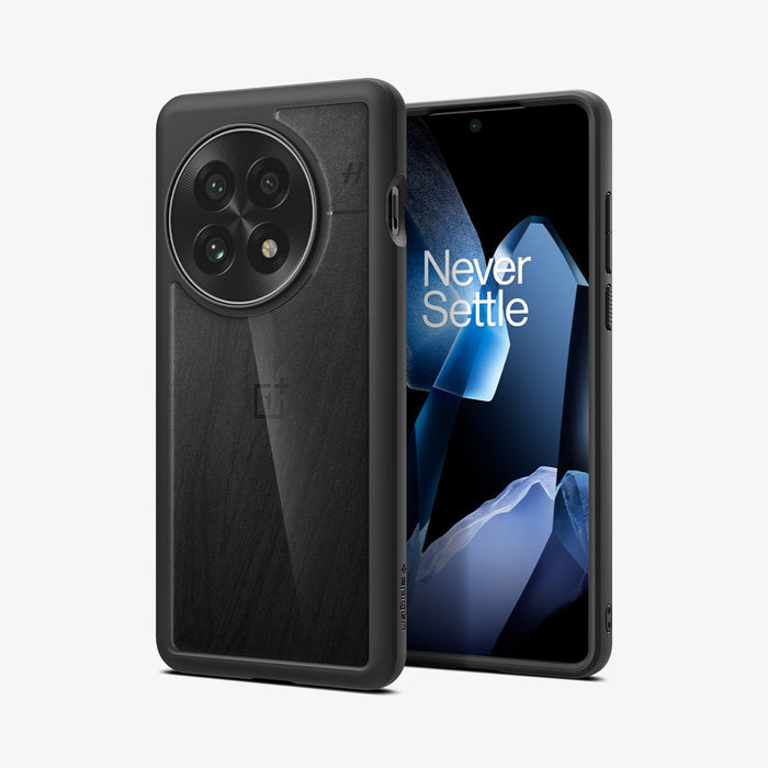 ACS09067 - OnePlus 13 Case Ultra Hybrid in Matte Black showing the back, partial front and sides
