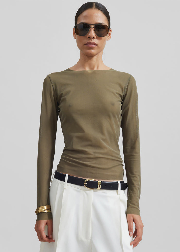 Ora Leather Belt - Black/Gold