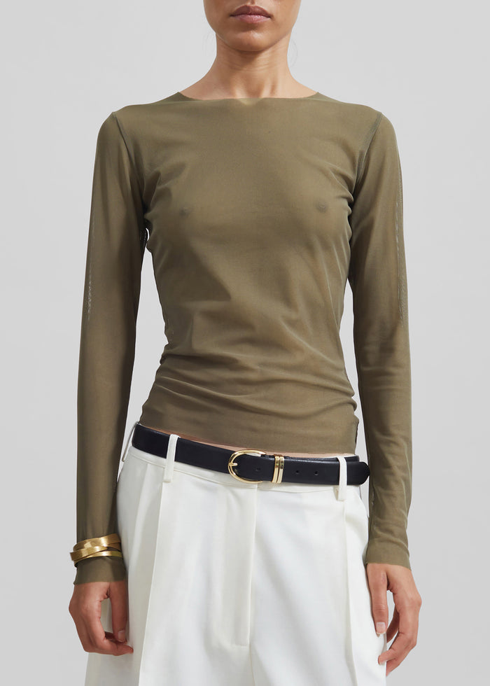 Ora Leather Belt - Black/Gold