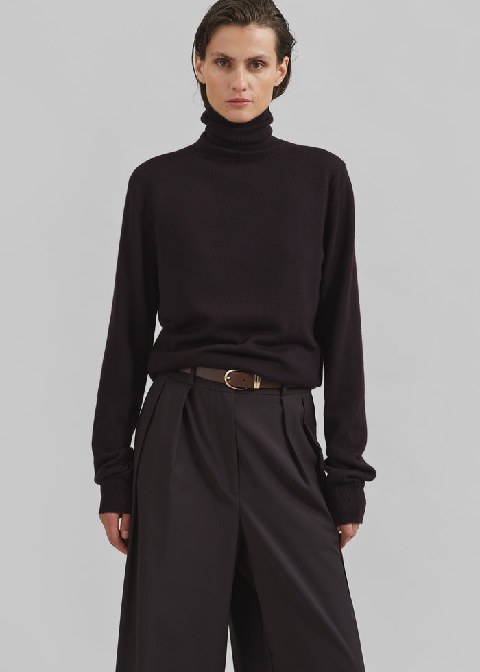 Ora Leather Belt - Brown/Gold