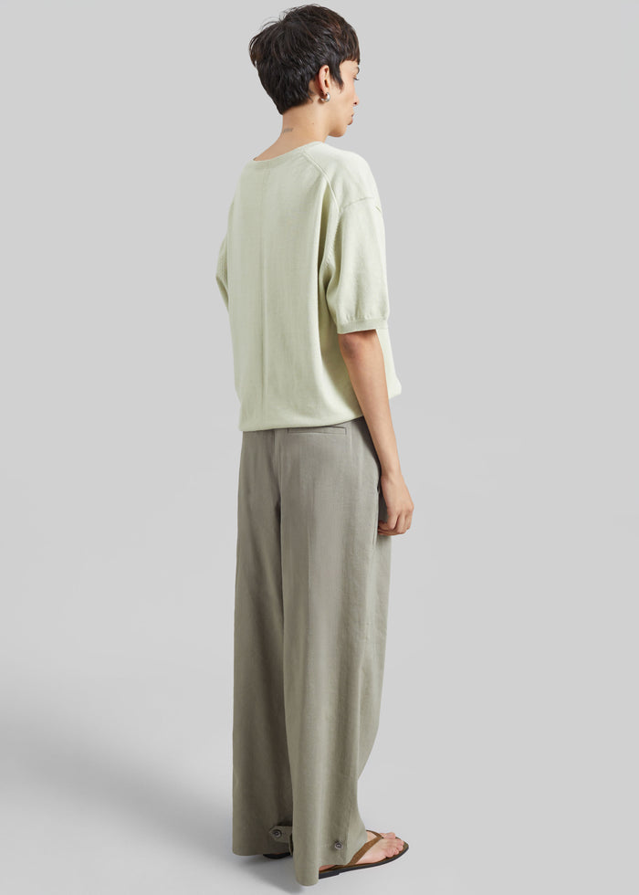 Ornan V-Neck Knit Pullover - Sage