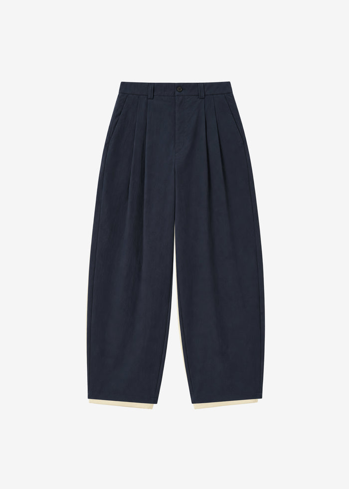 Osaka Pleated Pants - Navy