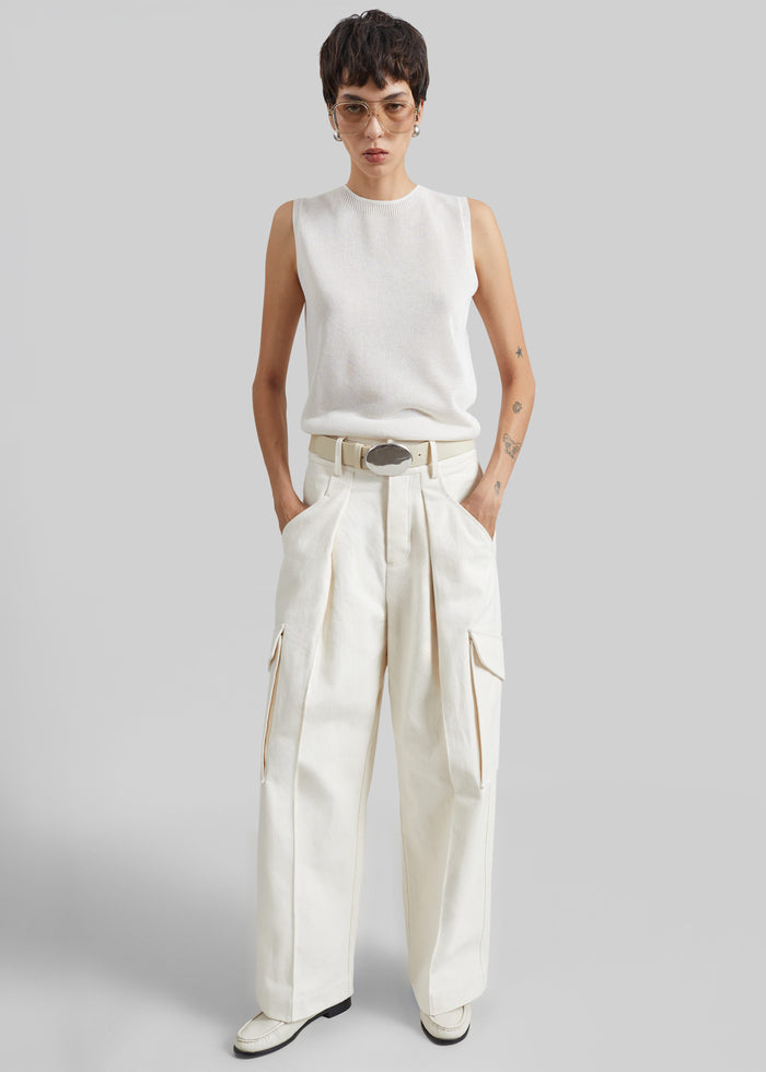 Oslo Cotton Cargo Pants - Beige