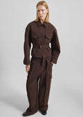 Oslo Cotton Cargo Pants - Brown