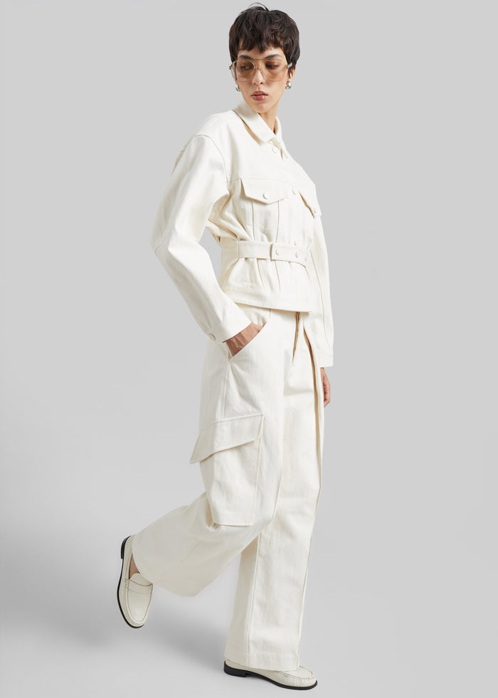 Oslo Cotton Cinched Jacket - Beige