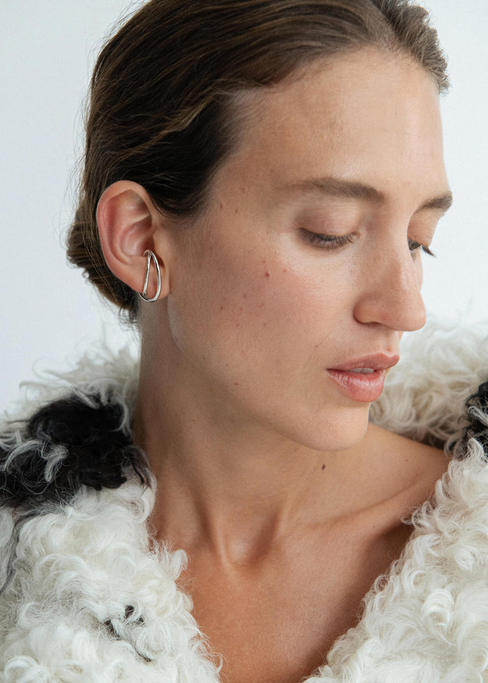 Otiumberg Dual Curve Ear Cuff - Silver