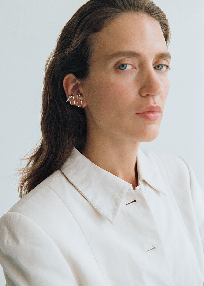 Otiumberg Dual Curve Ear Cuff - Silver