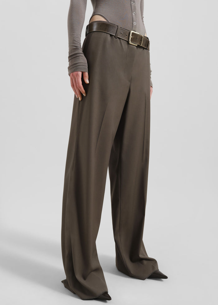 Pallen Wide Trousers - Brown