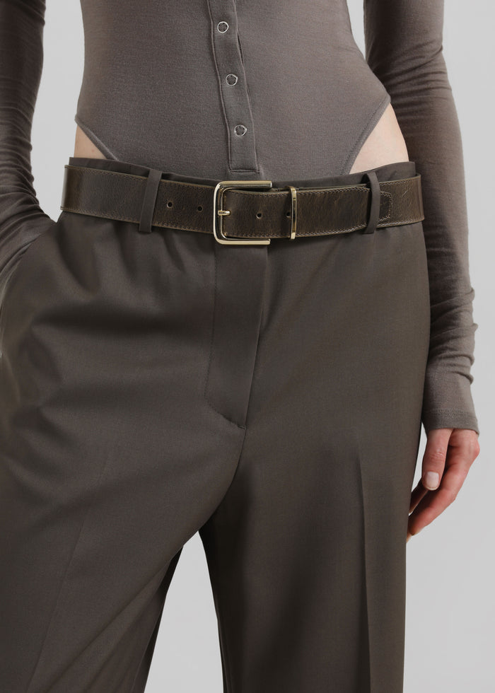Pallen Wide Trousers - Brown