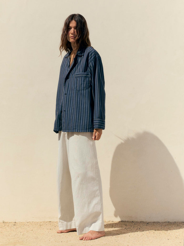 Light Gray palmer blue striped button up