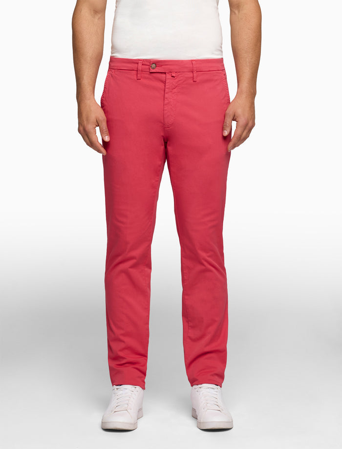 Pantalone lungo uomo in cotone rosso tinta unita - Gallo 1927 - Official Online Shop