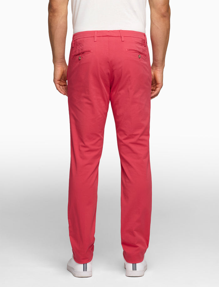 Pantalone lungo uomo in cotone rosso tinta unita - Gallo 1927 - Official Online Shop