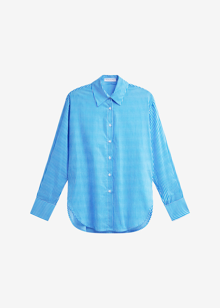 Peri Cotton Shirt - Blue/White Stripe