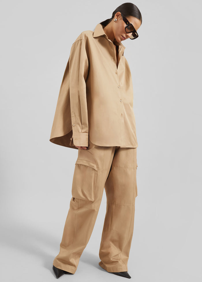 Peri Cotton Shirt - Camel