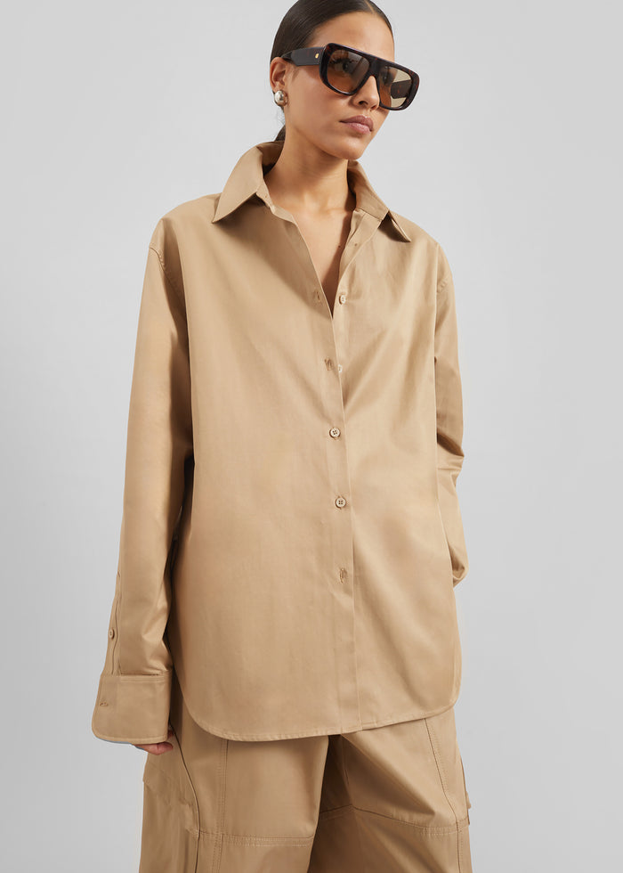 Peri Cotton Shirt - Camel