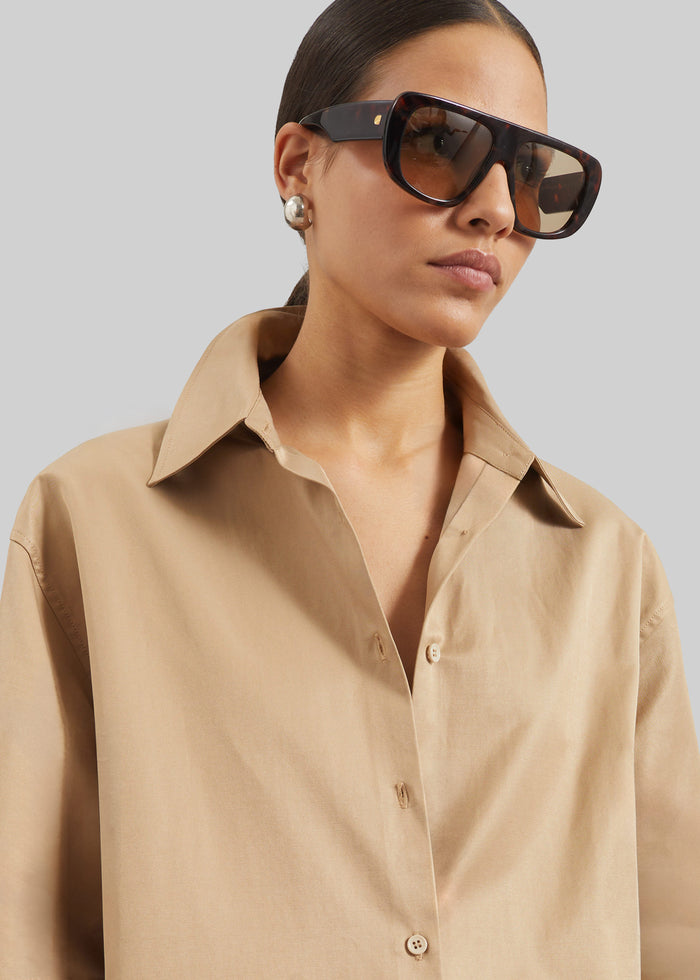 Peri Cotton Shirt - Camel