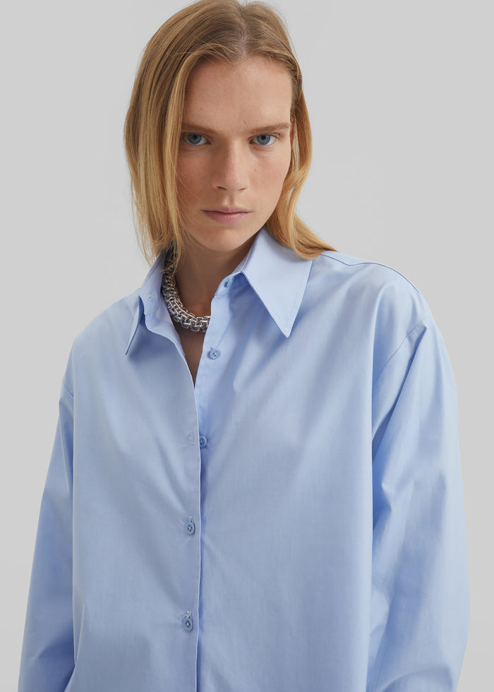 Peri Cotton Shirt - Light Blue