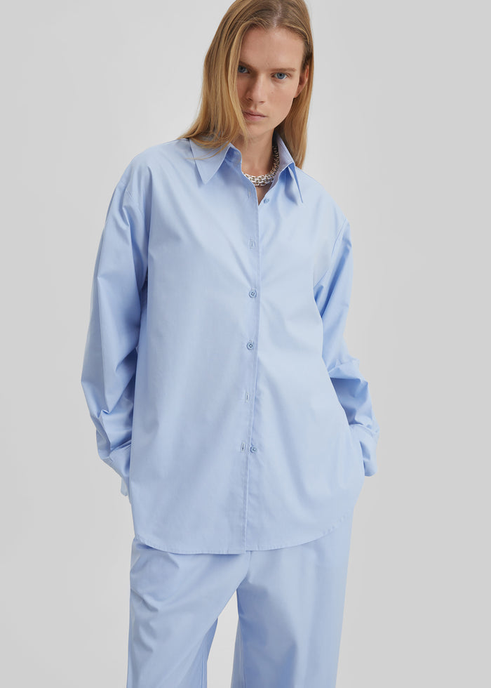 Peri Cotton Shirt - Light Blue