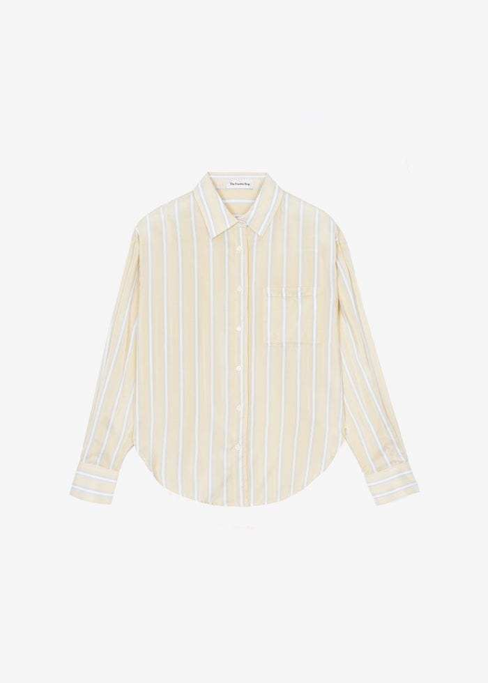 Peri Fluid Shirt - Yellow/White Stripe
