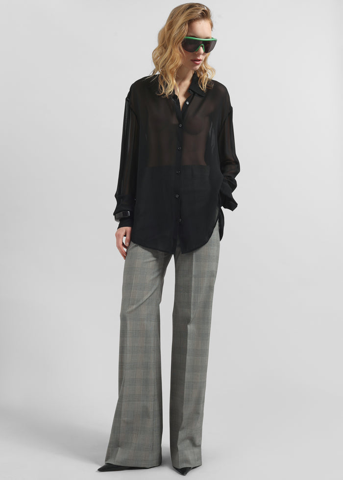 Peri Georgette Shirt - Black