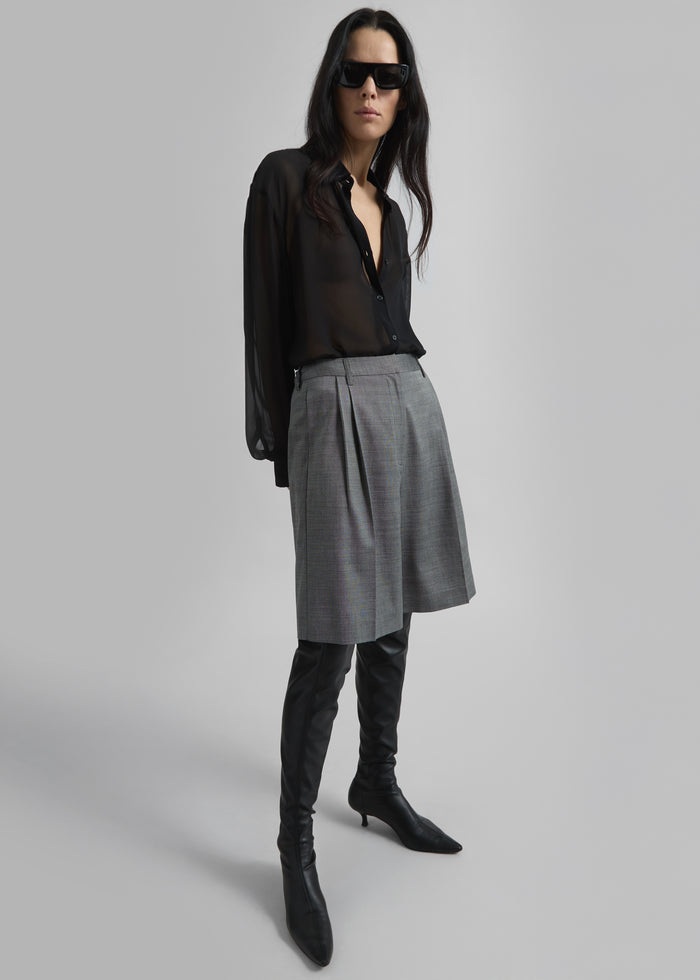 Peri Georgette Shirt - Black