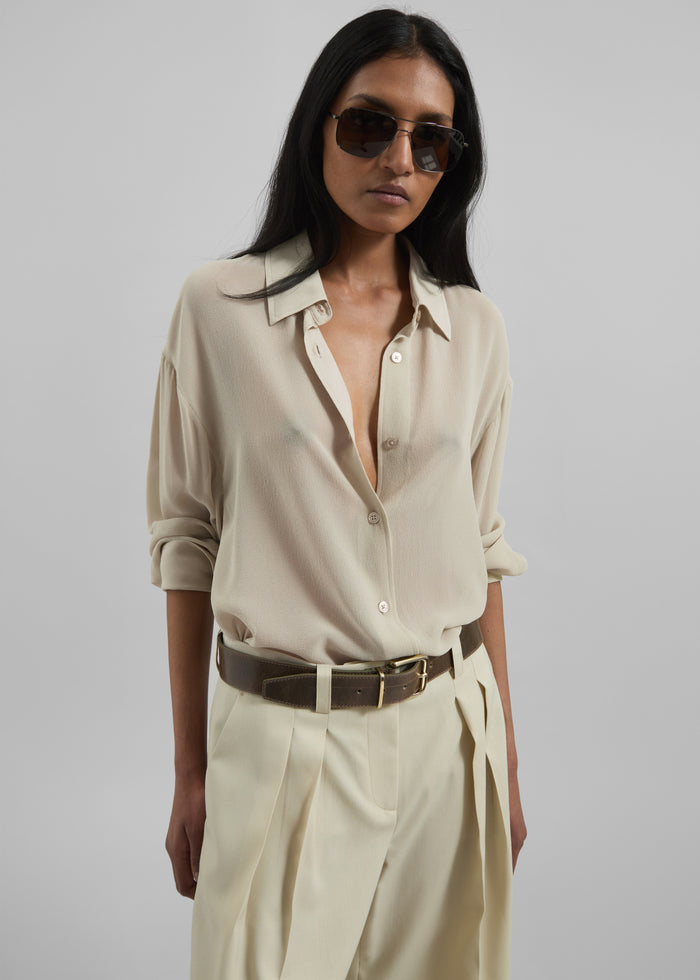 Peri Georgette Shirt - Cement