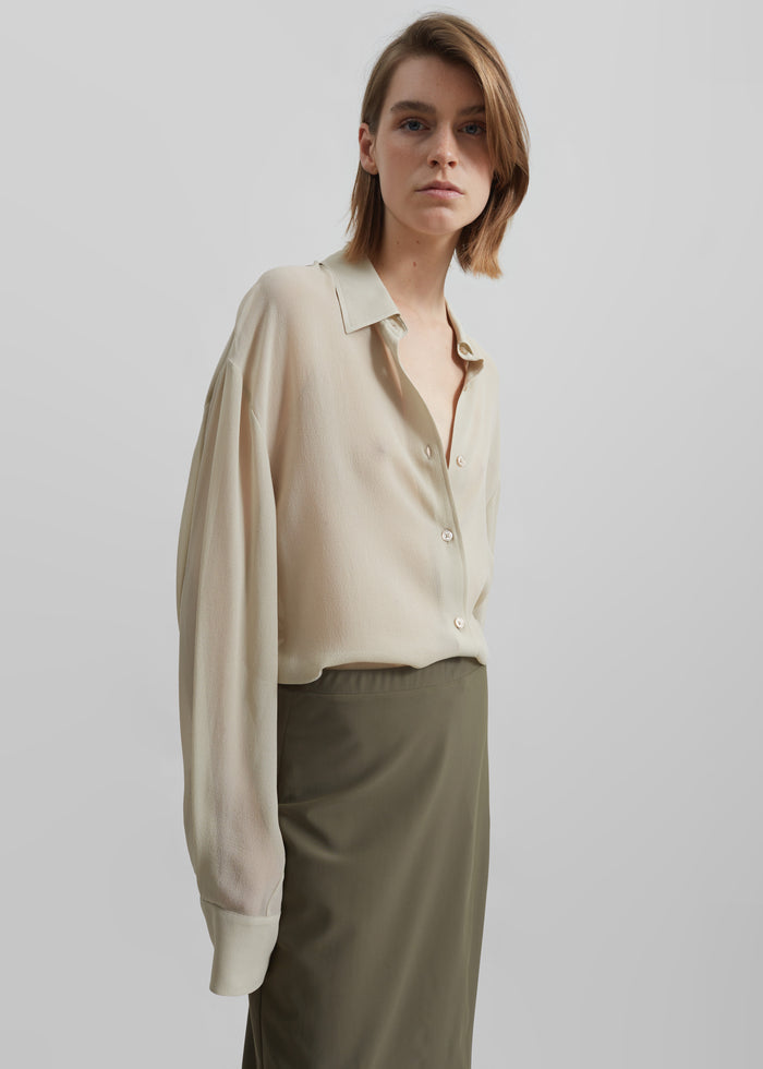 Peri Georgette Shirt - Cement