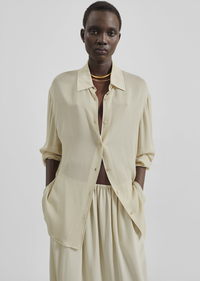 Peri Georgette Shirt - Cement