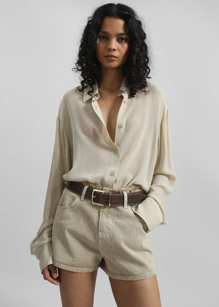 Peri Georgette Shirt - Cement