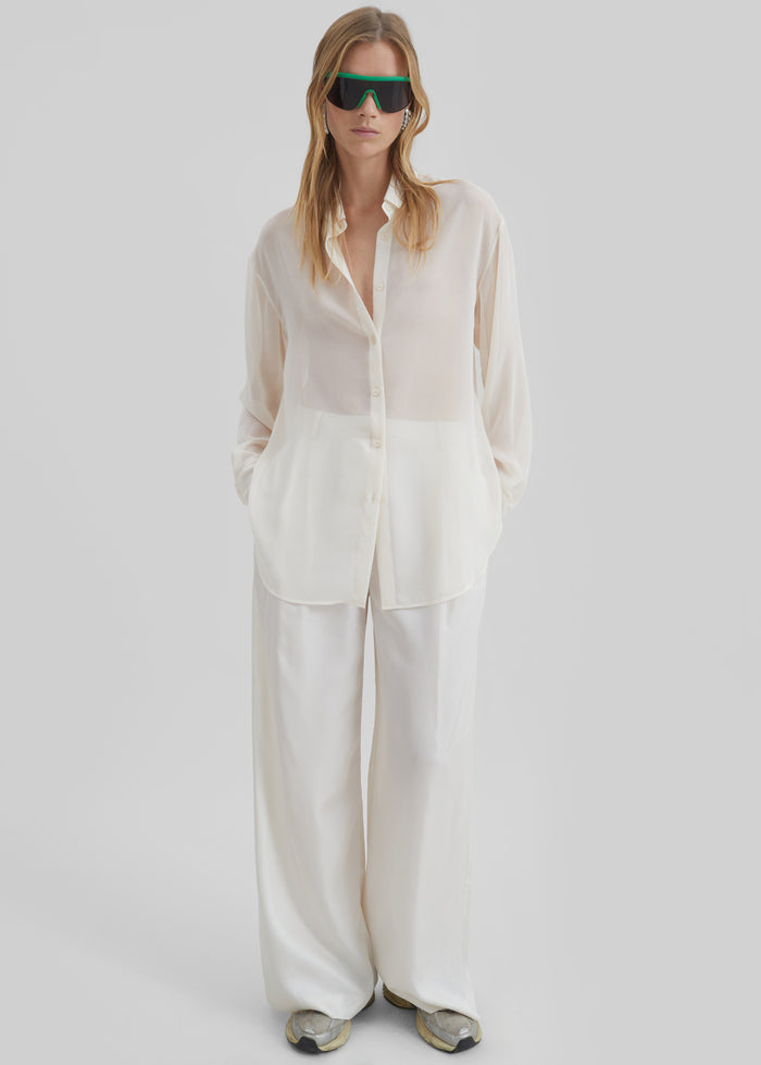 Peri Georgette Shirt - Ivory