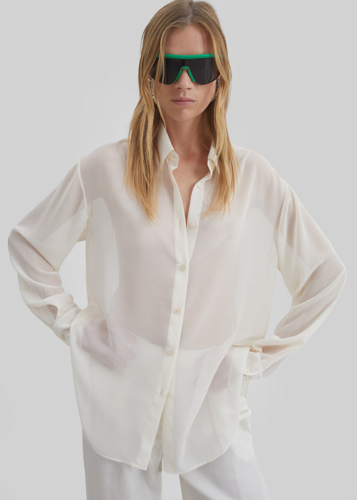Peri Georgette Shirt - Ivory