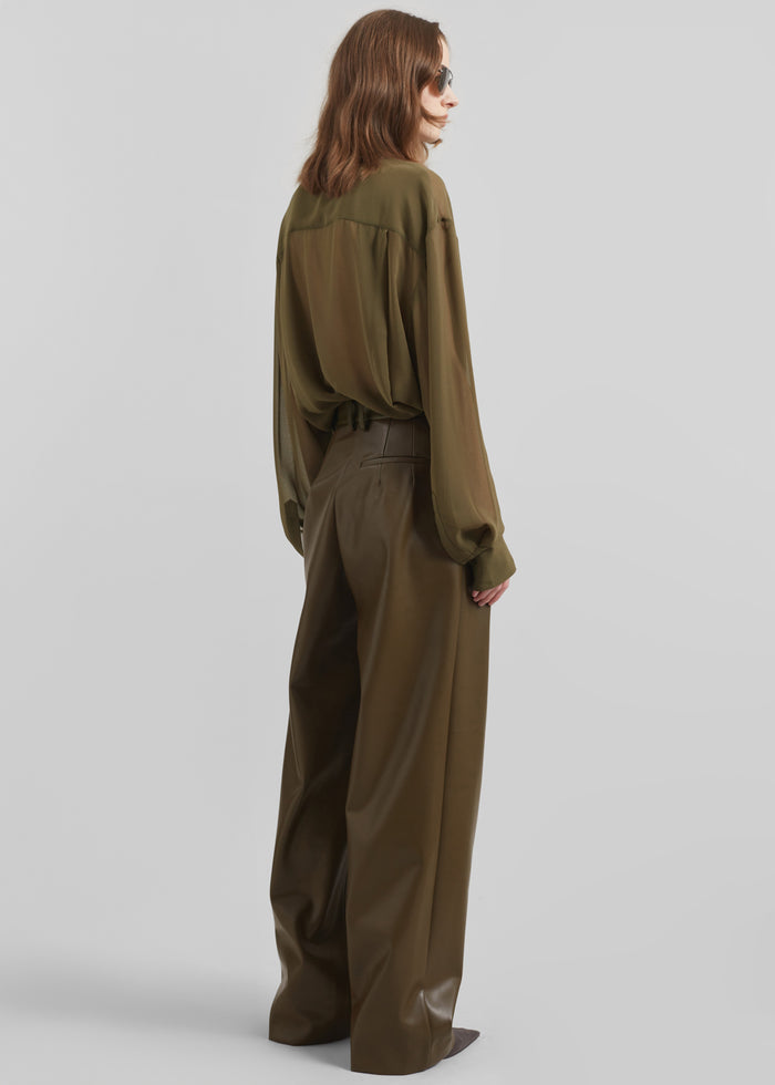 Peri Georgette Shirt - Khaki