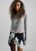 Peri Georgette Shirt - Slate Grey