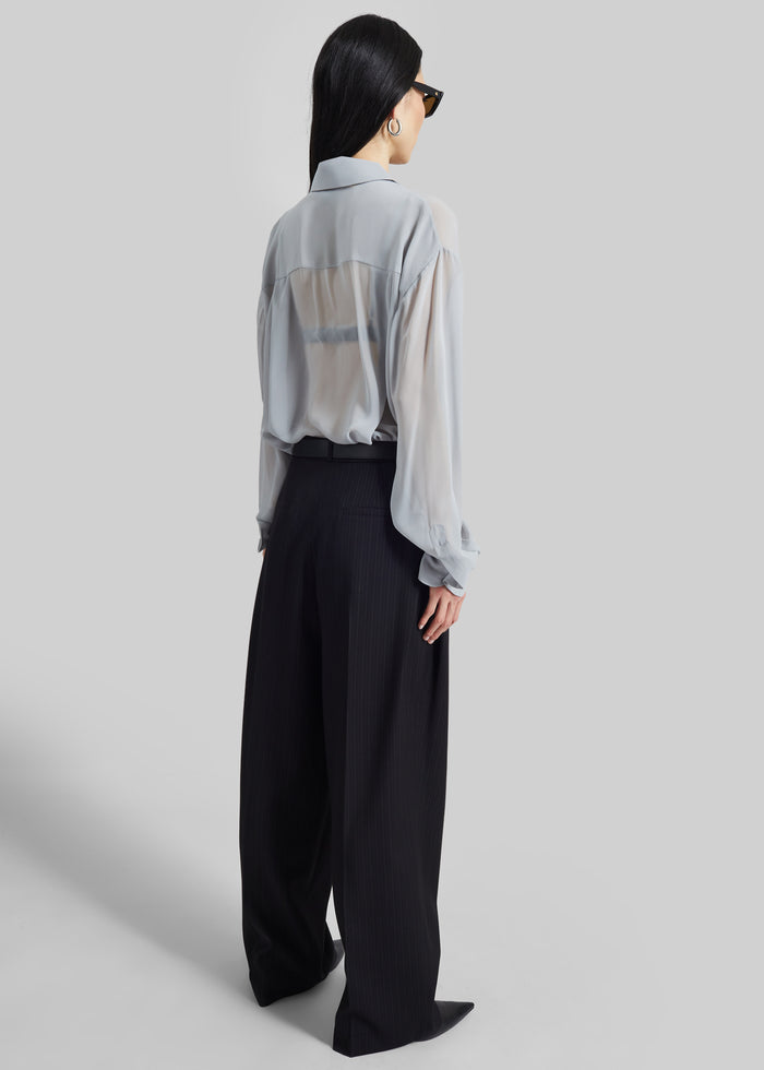 Peri Georgette Shirt - Slate Grey