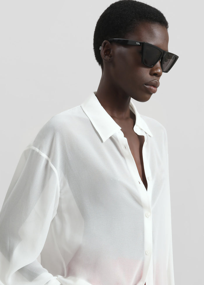 Peri Georgette Shirt - White