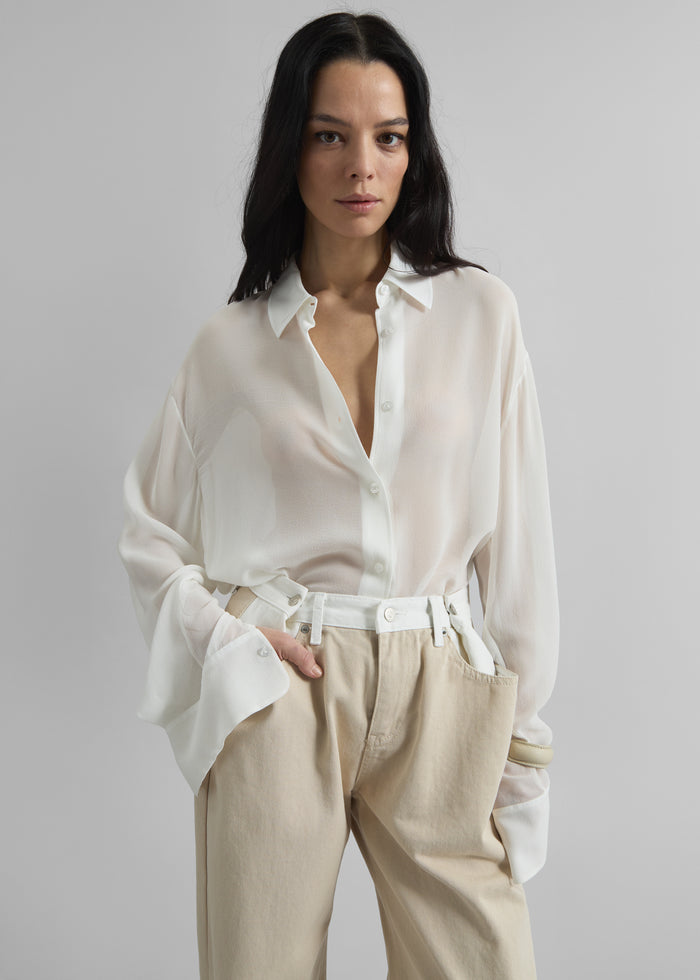 Peri Georgette Shirt - White