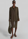 Peri Mesh Fluid Shirt - Khaki