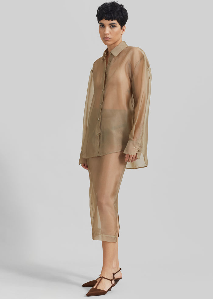 Peri Sheer Shirt - Desert Sand