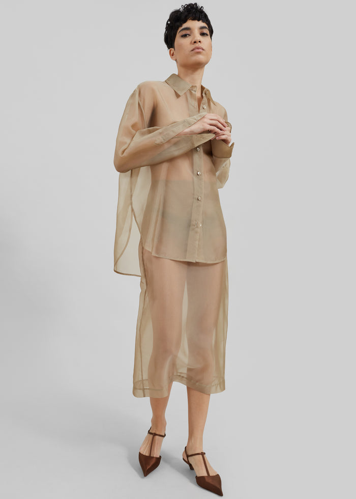 Peri Sheer Shirt - Desert Sand