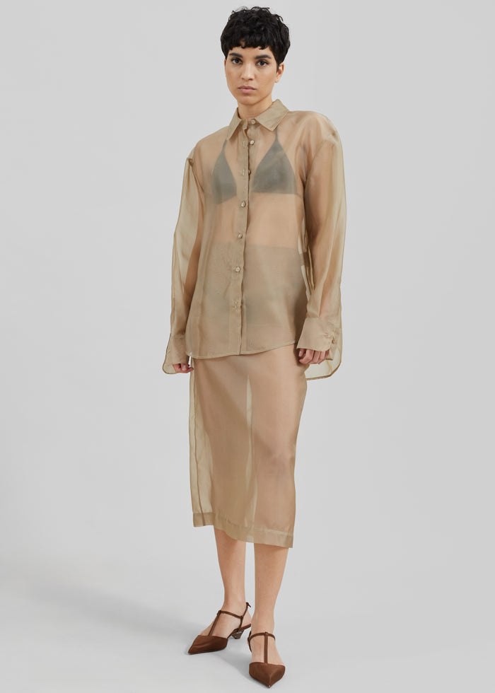 Peri Sheer Shirt - Desert Sand