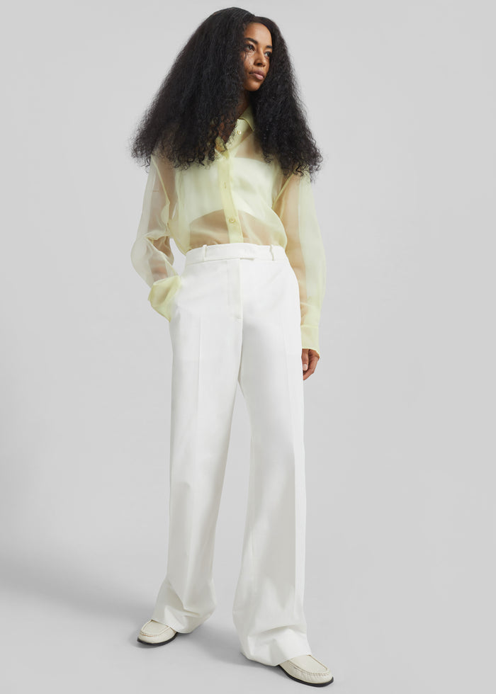 Peri Sheer Shirt - Pale Yellow