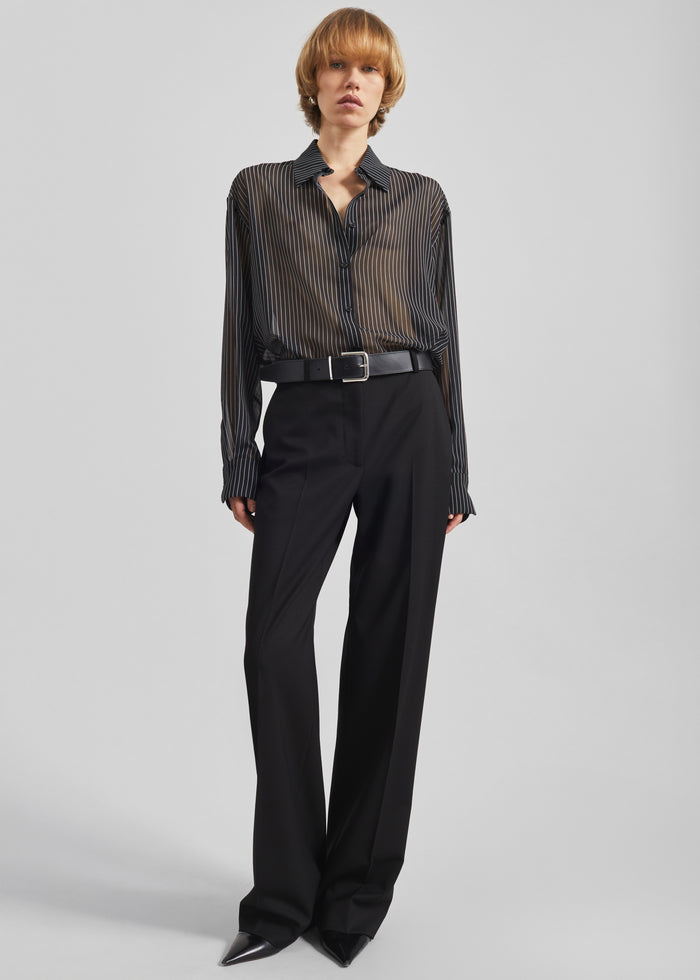 Peri Striped Shirt - Black/White Stripe